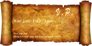 Varjas Pálma névjegykártya